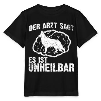 Deutscher Schäferhund - Stanley/Stella Kinder T-Shirt MINI CREATOR  - Schwarz - Vorne - Mikhail (115cm)