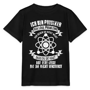 physicist - Stanley/Stella MINI CREATOR Kids’ T-Shirt - black - Front - Mikhail (115cm)