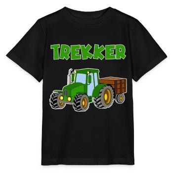 Ferme d'agriculteurs remorqueur Trekker - T-shirt bio MINI CREATOR Stanley/Stella Enfant - noir - Devant - Mikhail (115cm)