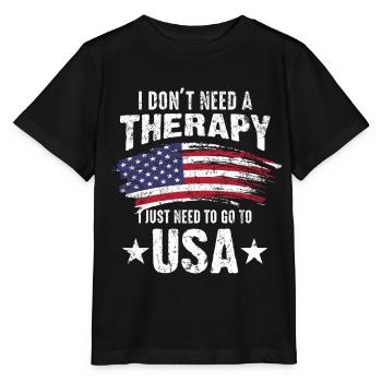 Cadeau drapeau de la nation USA - T-shirt bio MINI CREATOR Stanley/Stella Enfant - noir - Devant - Mikhail (115cm)
