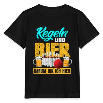 Kegeln - Stanley/Stella Kinder T-Shirt MINI CREATOR  - Schwarz - Vorne - Mikhail (115cm)