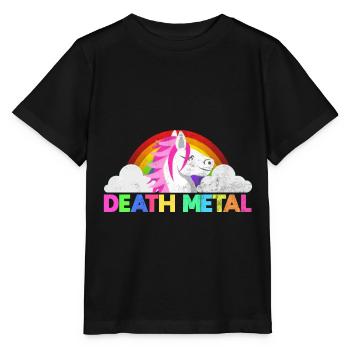 Arc-en-ciel Death Metal Licorne - T-shirt bio MINI CREATOR Stanley/Stella Enfant - noir - Devant - Mikhail (115cm)