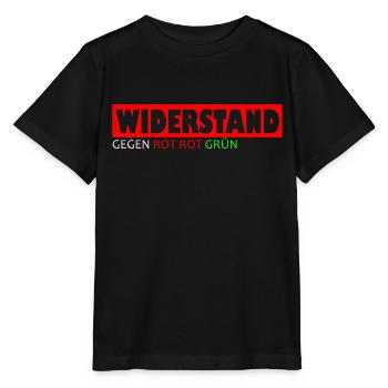 Widerstand gegen rot rot grün gegen grün - Stanley/Stella Kinder T-Shirt MINI CREATOR  - Schwarz - Vorne - Mikhail (115cm)