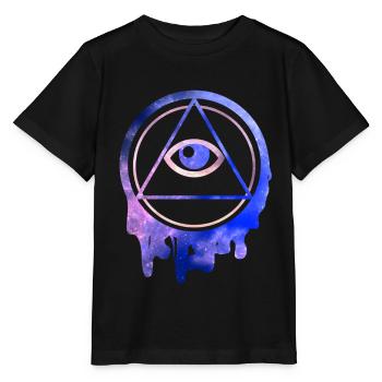 All Seeing Eye Illuminati stars - Stanley/Stella MINI CREATOR Kids’ T-Shirt - black - Front - Mikhail (115cm)