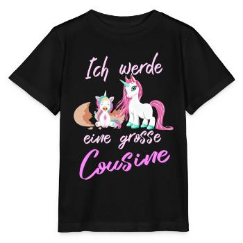 Cousin unicorn baby pink - Stanley/Stella MINI CREATOR Kids’ T-Shirt - black - Front - Mikhail (115cm)