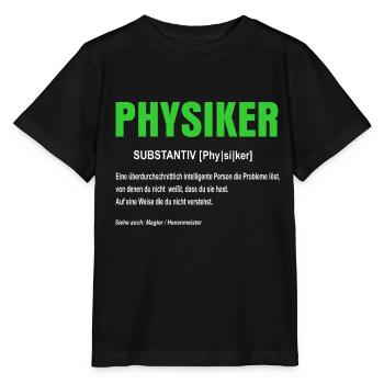 Physicist - Stanley/Stella MINI CREATOR Kids’ T-Shirt - black - Front - Mikhail (115cm)