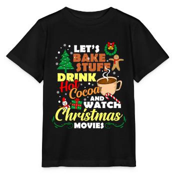 Chocolat chaud au cacao de Noël Chocolat chaud - T-shirt bio MINI CREATOR Stanley/Stella Enfant - noir - Devant - Mikhail (115cm)
