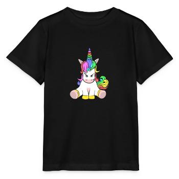 Sweet But Sour Unicorn Funny - Stanley/Stella MINI CREATOR Kids’ T-Shirt - black - Front - Mikhail (115cm)