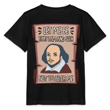 William Shakespeare - Stanley/Stella Kinder T-Shirt MINI CREATOR  - Schwarz - Vorne - Mikhail (115cm)
