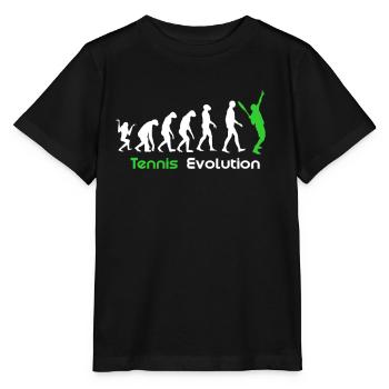 Tennis Evolution - Stanley/Stella Kinder T-Shirt MINI CREATOR  - Schwarz - Vorne - Mikhail (115cm)