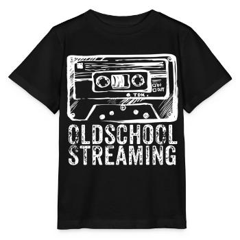 90s Oldschool Streaming - Stanley/Stella MINI CREATOR Kids’ T-Shirt - black - Front - Mikhail (115cm)