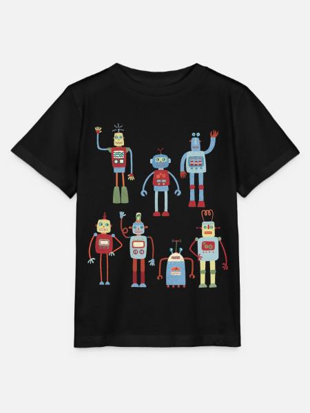 Roboter - Stanley/Stella Kinder T-Shirt MINI CREATOR - Schwarz