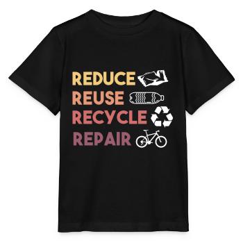 Recycler la protection de l'environnement contre le plastique - T-shirt bio MINI CREATOR Stanley/Stella Enfant - noir - Devant - Mikhail (115cm)