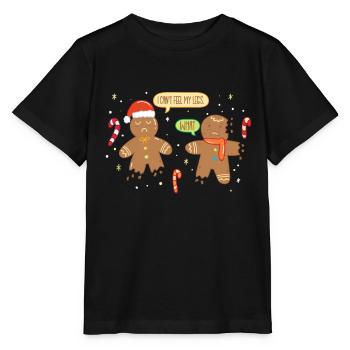 Bonhomme en pain d'épice bonhomme en pain d'épice - T-shirt bio MINI CREATOR Stanley/Stella Enfant - noir - Devant - Mikhail (115cm)