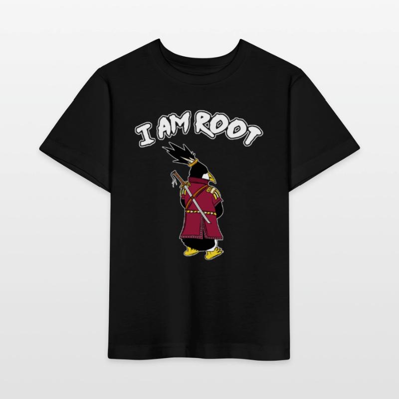 Linux Pinguin I Am Root Geeks Nerd Computer Ninja Stanley/Stella Kinder T-Shirt MINI CREATOR 