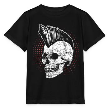 Heavy Metal Punk Rock Totenkopf Schädel - Stanley/Stella Kinder T-Shirt MINI CREATOR  - Schwarz - Vorne - Mikhail (115cm)