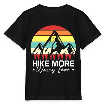 Hiking hike Hiking holiday Hiking excursion - Stanley/Stella MINI CREATOR Kids’ T-Shirt - black - Front - Mikhail (115cm)