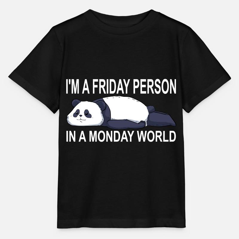 Panda - Stanley/Stella Kinder T-Shirt MINI CREATOR  - Schwarz