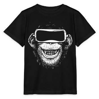 Virtual reality goggles gaming gamer reality - Stanley/Stella MINI CREATOR Kids’ T-Shirt - black - Front - Mikhail (115cm)