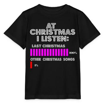 Christmas Song Noël Dernier Cadeau de Christmas - T-shirt bio MINI CREATOR Stanley/Stella Enfant - noir - Devant - Mikhail (115cm)