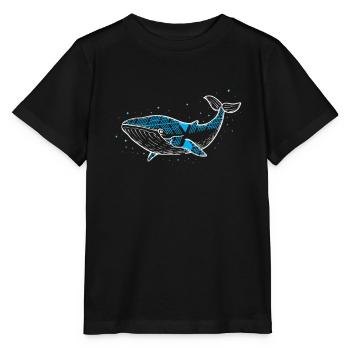 Whale - Wal - Meeresbewohner - Stanley/Stella Kinder T-Shirt MINI CREATOR  - Schwarz - Vorne - Mikhail (115cm)