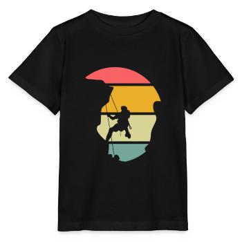 Felskletterer Geschenk - Stanley/Stella Kinder T-Shirt MINI CREATOR  - Schwarz - Vorne - Mikhail (115cm)