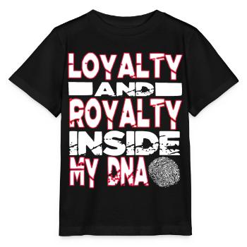 Loyalty and Royalty Inside My DNA Hip Hop Rap - Stanley/Stella MINI CREATOR Kids’ T-Shirt - black - Front - Mikhail (115cm)