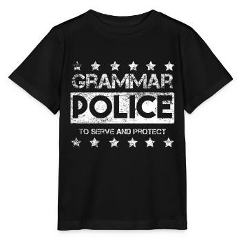 Grammar Police - Stanley/Stella MINI CREATOR Kids’ T-Shirt - black - Front - Mikhail (115cm)