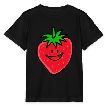 Frucht Erdbeere Beeren - Stanley/Stella Kinder T-Shirt MINI CREATOR  - Schwarz - Vorne - Mikhail (115cm)