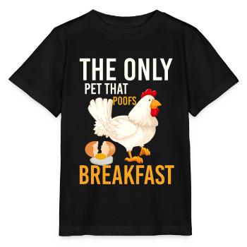 Poulet Poulet Poulet Poulet Dire Un Oeuf - T-shirt bio MINI CREATOR Stanley/Stella Enfant - noir - Devant - Mikhail (115cm)