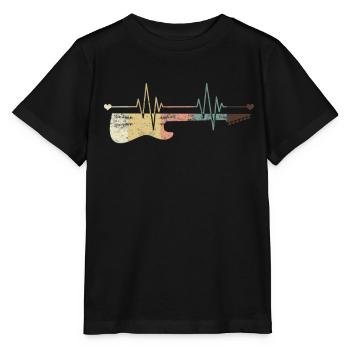 Rock Pulse Rate Rock and Roll Music Guitar - Stanley/Stella MINI CREATOR Kids’ T-Shirt - black - Front - Mikhail (115cm)