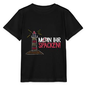 Moin Ihr Spacken Plattdeutsch Begrüßung - Stanley/Stella Kinder T-Shirt MINI CREATOR  - Schwarz - Vorne - Mikhail (115cm)
