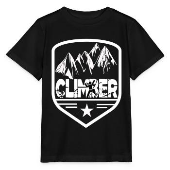 Climbing, Climbing, Climbing, Mountaineering, Mountaineering, Mountaineering - Stanley/Stella MINI CREATOR Kids’ T-Shirt - black - Front - Mikhail (115cm)