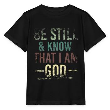 Je suis dieu - T-shirt bio MINI CREATOR Stanley/Stella Enfant - noir - Devant - Mikhail (115cm)