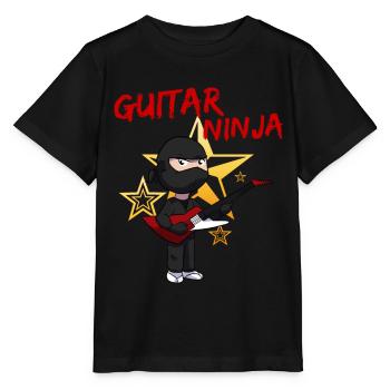 Ninja guitar guitar player guitar boy guitar - Stanley/Stella MINI CREATOR Kids’ T-Shirt - black - Front - Mikhail (115cm)