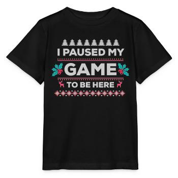 Joueur de jeu drôle Noël disant des jeux - T-shirt bio MINI CREATOR Stanley/Stella Enfant - noir - Devant - Mikhail (115cm)