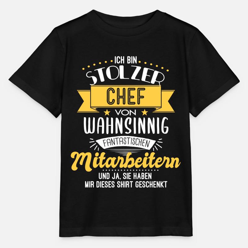 Stolzer Chef Mitarbeiter Team Geschenk - Stanley/Stella Kinder T-Shirt MINI CREATOR  - Schwarz