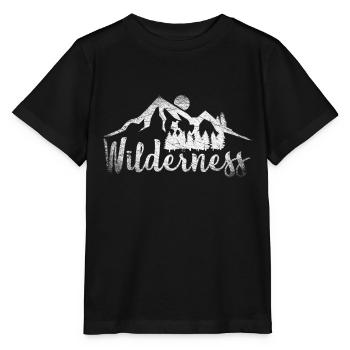 Wilderness wilderness nature scout summer camp - Stanley/Stella MINI CREATOR Kids’ T-Shirt - black - Front - Mikhail (115cm)
