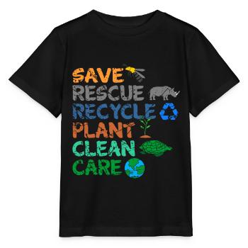 Umweltschützer Grüne Umweltschutz Spruch Öko - Stanley/Stella Kinder T-Shirt MINI CREATOR  - Schwarz - Vorne - Mikhail (115cm)