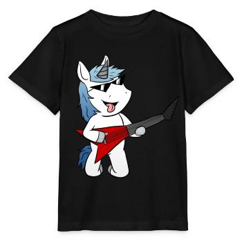 Licorne guitare électrique guitare électrique - T-shirt bio MINI CREATOR Stanley/Stella Enfant - noir - Devant - Mikhail (115cm)