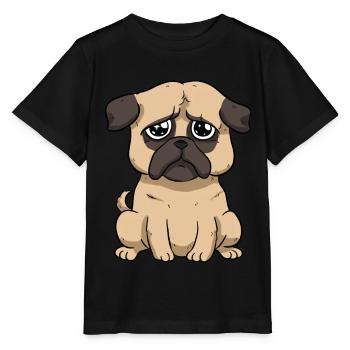 Carlin triste - T-shirt bio MINI CREATOR Stanley/Stella Enfant - noir - Devant - Mikhail (115cm)