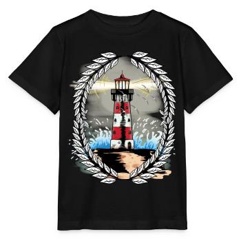 Albatross Moeven Leuchtturm Kueste Seemoeven - Stanley/Stella Kinder T-Shirt MINI CREATOR  - Schwarz - Vorne - Mikhail (115cm)