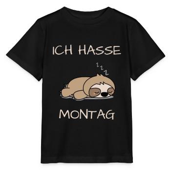Je hais le chill out chic lundi paresseux - T-shirt bio MINI CREATOR Stanley/Stella Enfant - noir - Devant - Mikhail (115cm)