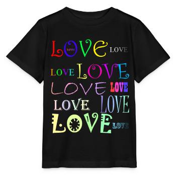 Love - Stanley/Stella Kinder T-Shirt MINI CREATOR  - Schwarz - Vorne - Mikhail (115cm)