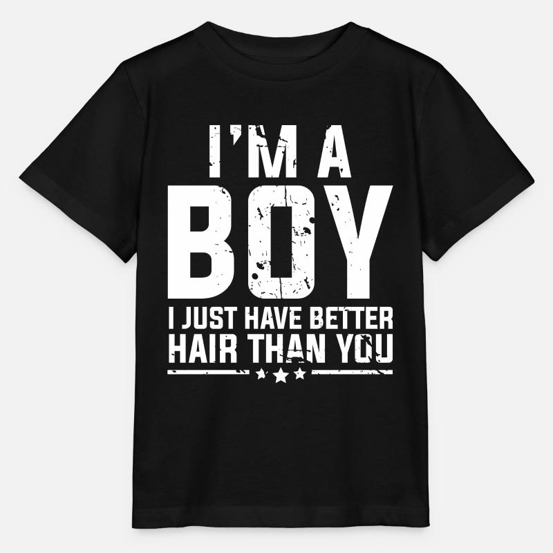 Junge schöne lange Haare Geburtstag Geschenk - Stanley/Stella Kinder T-Shirt MINI CREATOR  - Schwarz