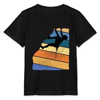 Escalade, alpinisme, salle d’escalade, bloc, escalade - T-shirt bio MINI CREATOR Stanley/Stella Enfant - noir - Devant - Mikhail (115cm)