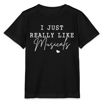 J'aime vraiment les comédies musicales. 5 - T-shirt bio MINI CREATOR Stanley/Stella Enfant - noir - Devant - Mikhail (115cm)