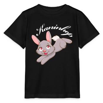 Kaninhop Hasen Hase Kaninchen - Stanley/Stella Kinder T-Shirt MINI CREATOR  - Schwarz - Vorne - Mikhail (115cm)