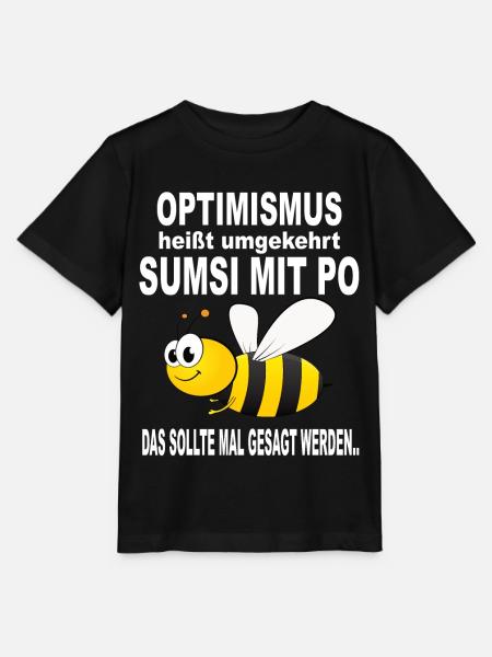 Optimismus Sumsi Mit po Lustige Sprüche Biene - Stanley/Stella Kinder T-Shirt MINI CREATOR - Schwarz