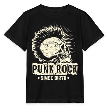 Punk Music Retro Punk Rock Skull Gift 1 - Stanley/Stella MINI CREATOR Kids’ T-Shirt - black - Front - Mikhail (115cm)